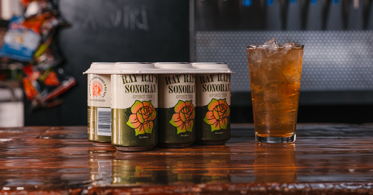 Ray Ray's 6 pack on top of the bar 