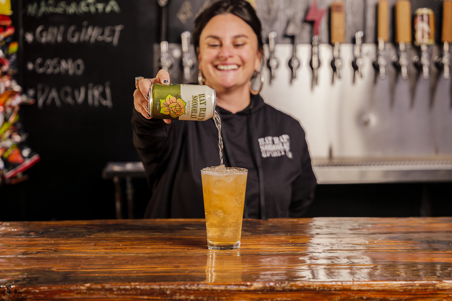 Ray Ray’s Sonoran Spirit Tea being poured over ice at an Arizona bar