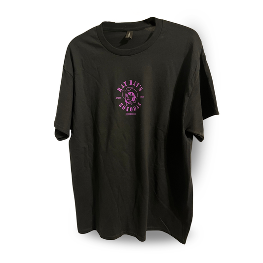 Ray Ray's Short Sleeve T-Shirt - Black with Purple Ink